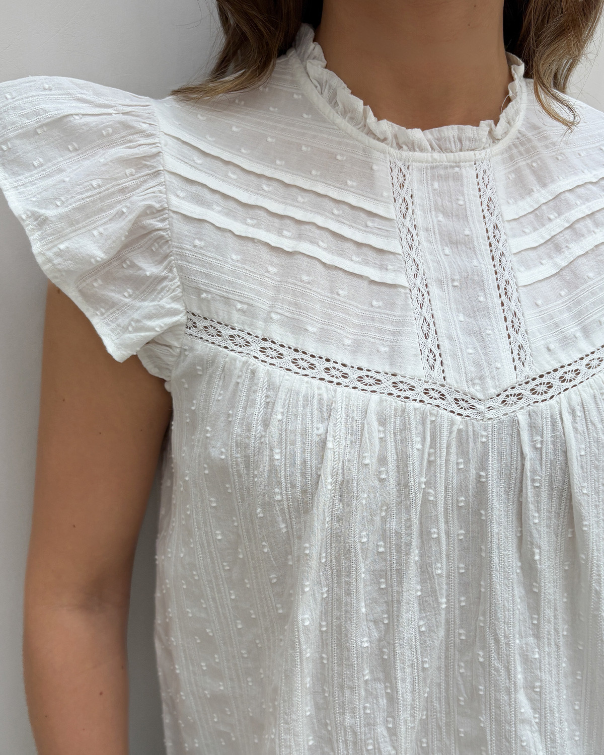 VILA Viyva Snow White S/L Top - 40 - Hvid