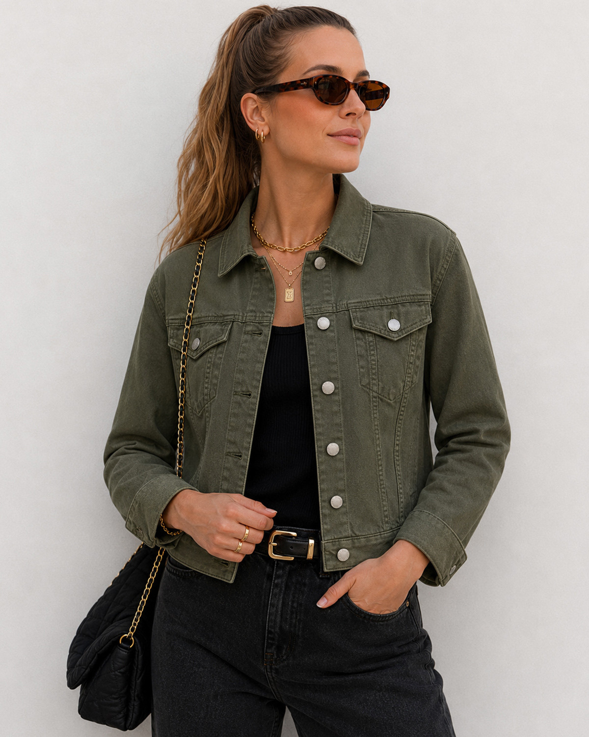 Vero Moda Vmwild Kalamata Soya Ls Col Jacket - S - Grøn