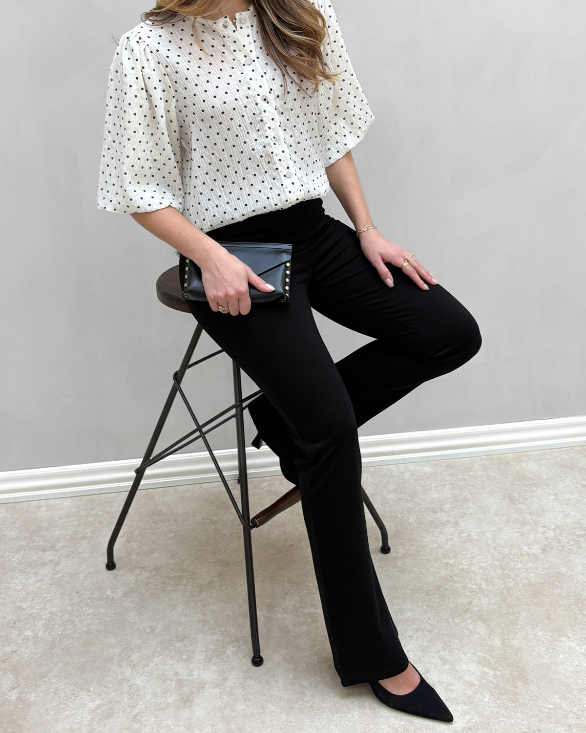 JDY Jdypretty Black Flare Pant - XL - Sort