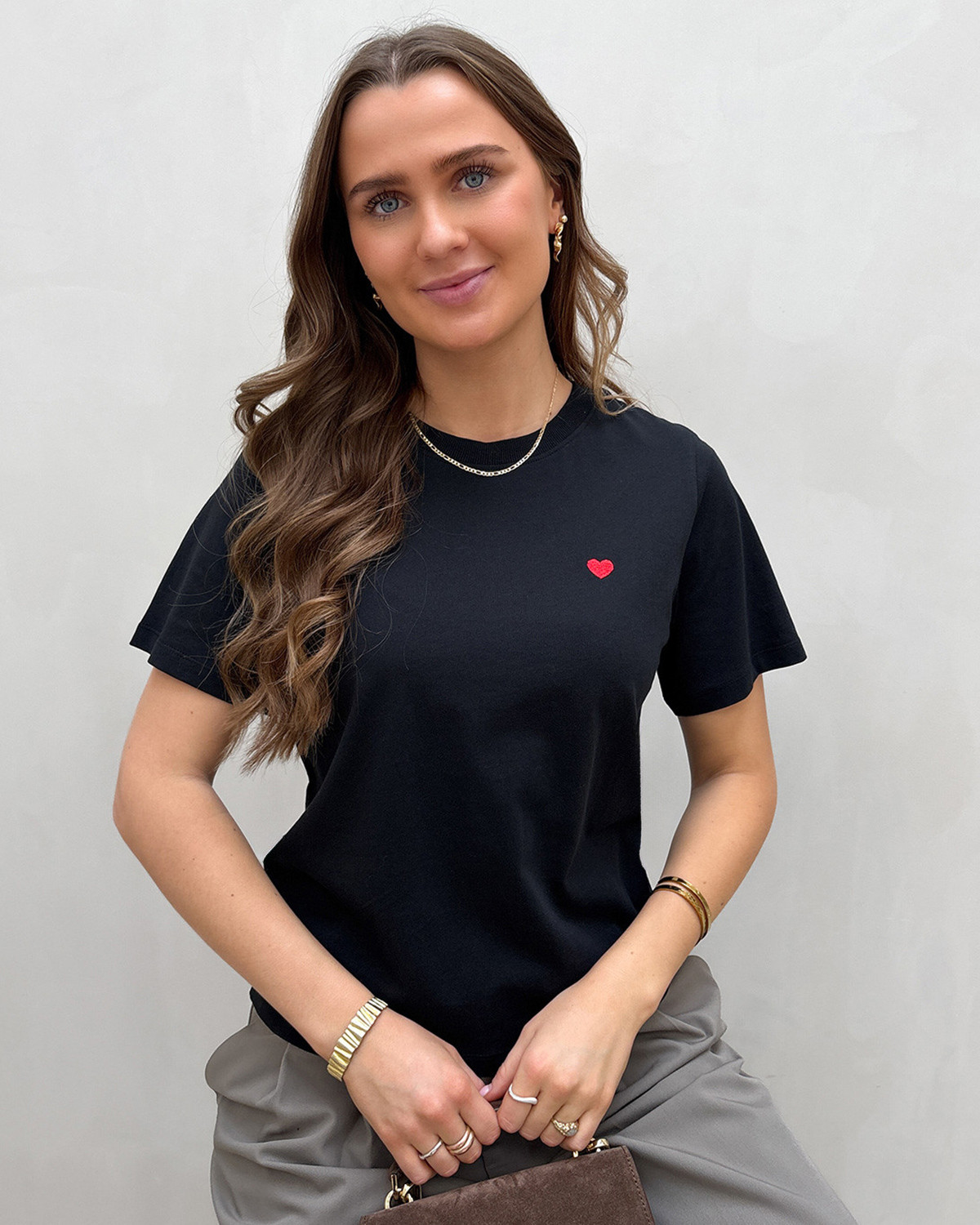 JDY Jdypisa Black/Bittersweet S/S Print Top - M - Sort