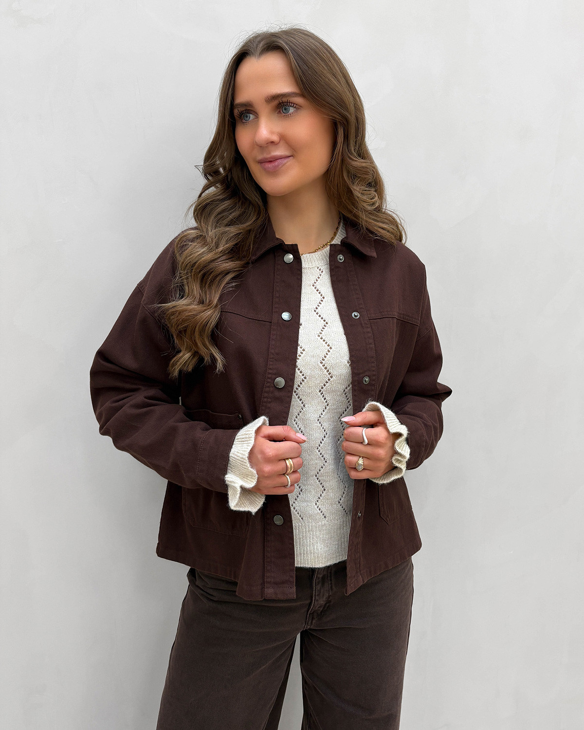 ONLY Onlsierra Chicory Coffee Twill Jacket - S - Brun