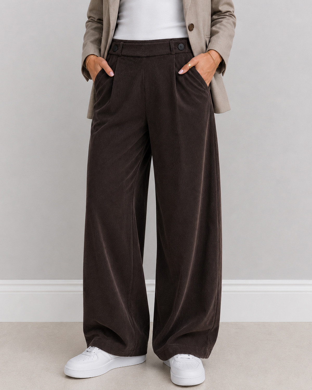 JDY Jdygeggo Coffee Bean Cord Pant - XS - Brun