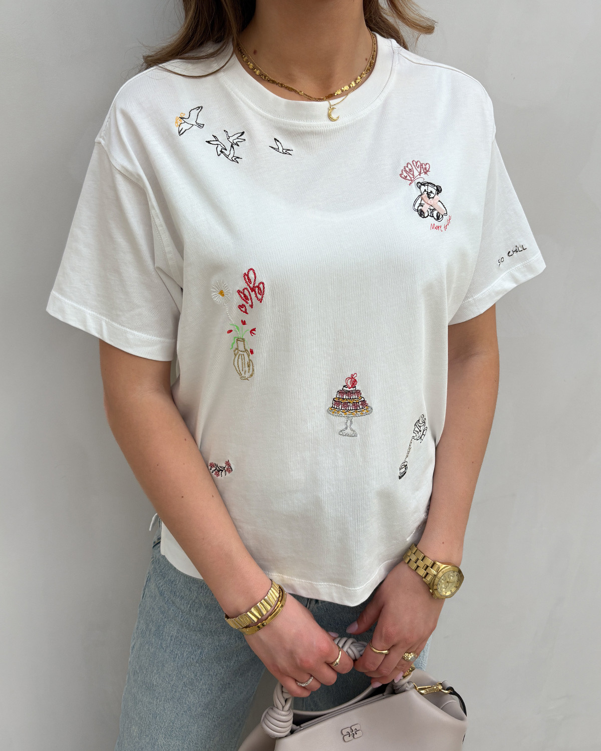 ONLY Onlemmina Bright White Emmina So Chill S/S Top - S - Hvid