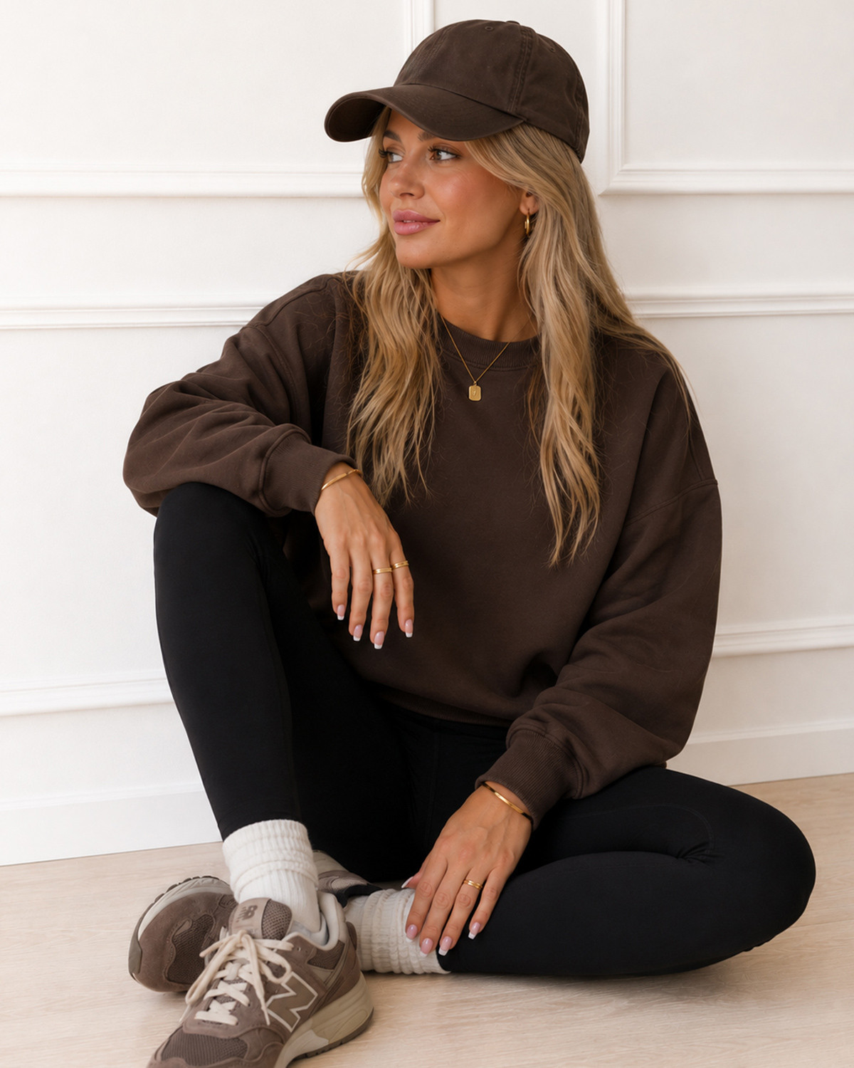 Pieces Pcchilli Hot Fudge Ls Loose Fit Sweat Top - XXL - Brun