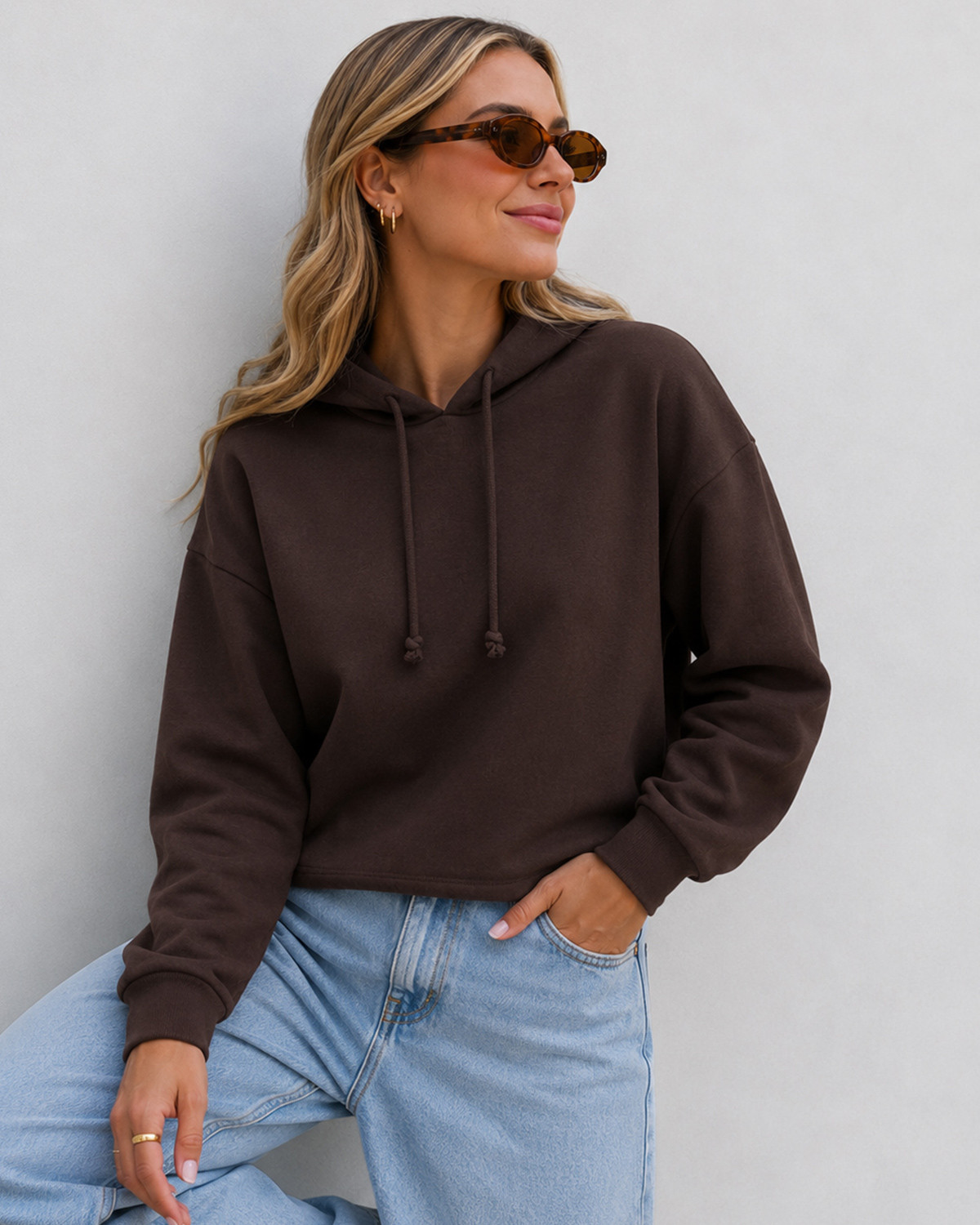 Pieces Pcchilli Hot Fudge Ls Hoodie - XS - Brun