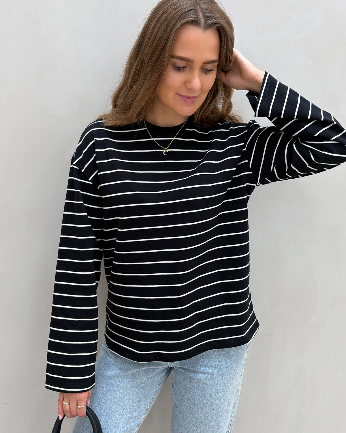 Pieces Pcsadie Black New Cloud Dancer Ls Top - M - Sort