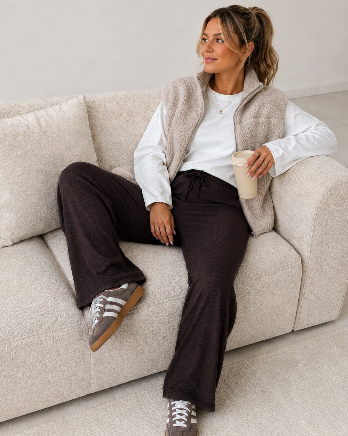 ONLY Onljune Chocolate Torte Loose Pants - XL - Brun