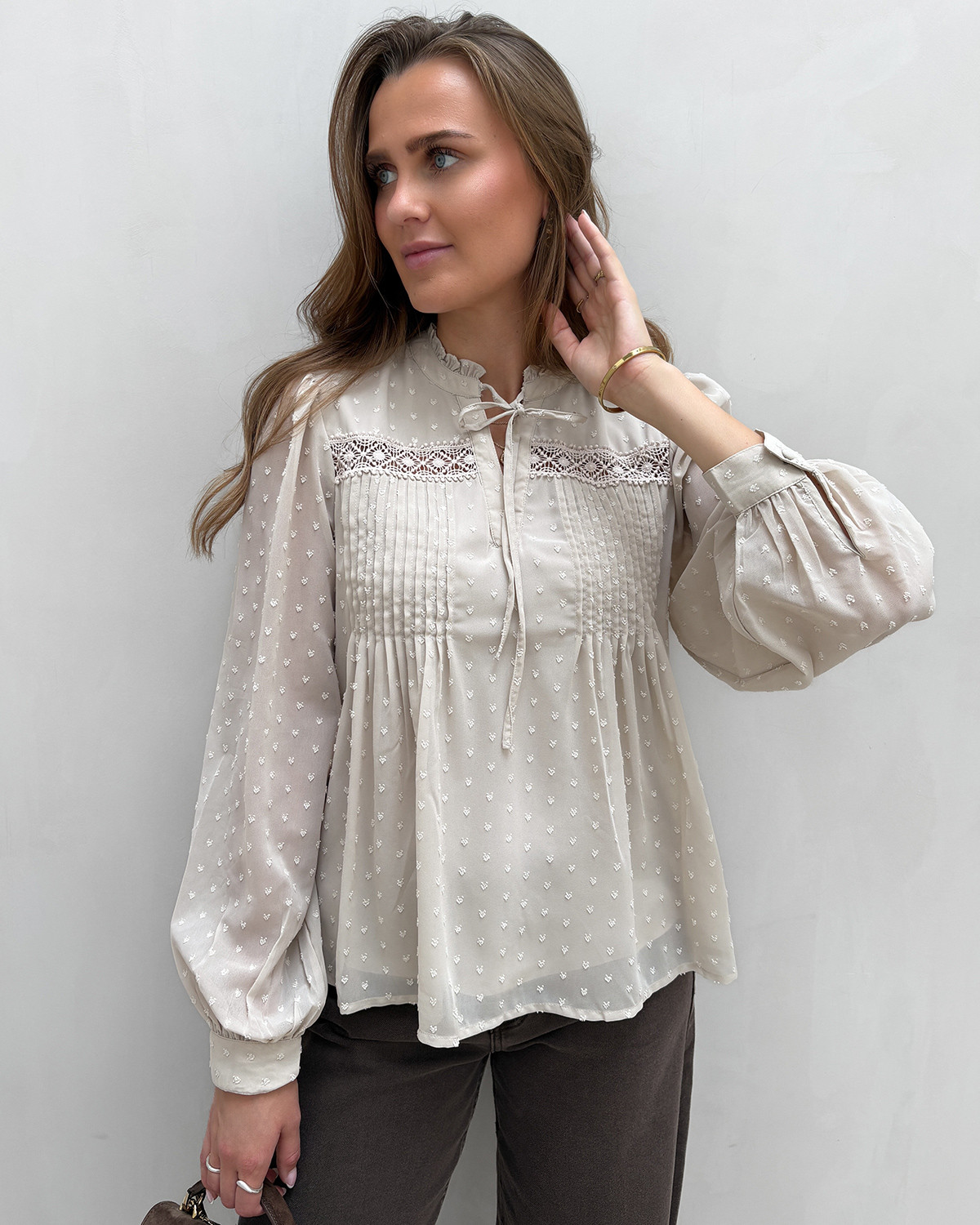 ONLY Onlmadonna Pumice Stone L/S Top - M - Grå