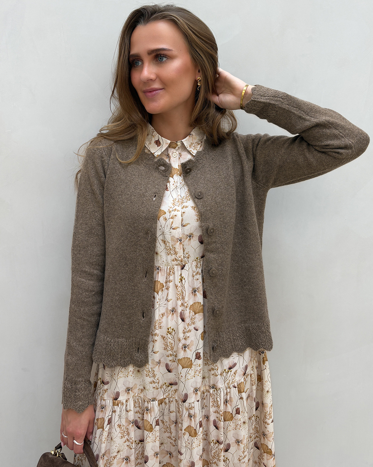 VILA Vinikolina Falcon Melange L/S O-Neck Knit CardiganNoos - M - Grå
