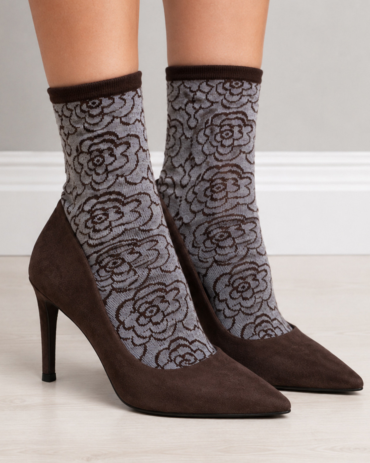 Pieces Pcalma Chicory Coffee Cloud Dancer Socks - Rød - One Size