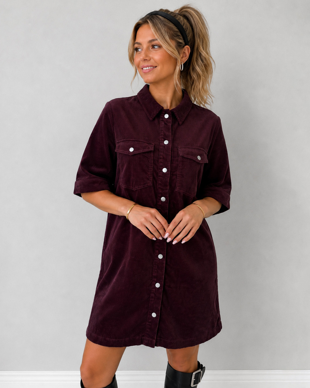 JDY Jdyshiraz Fig S/S Button Dress Pnt - XL - Lilla