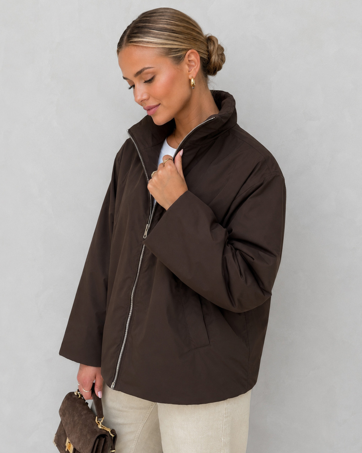Pieces Pcsif Hot Fudge Jacket - Brun - XXL