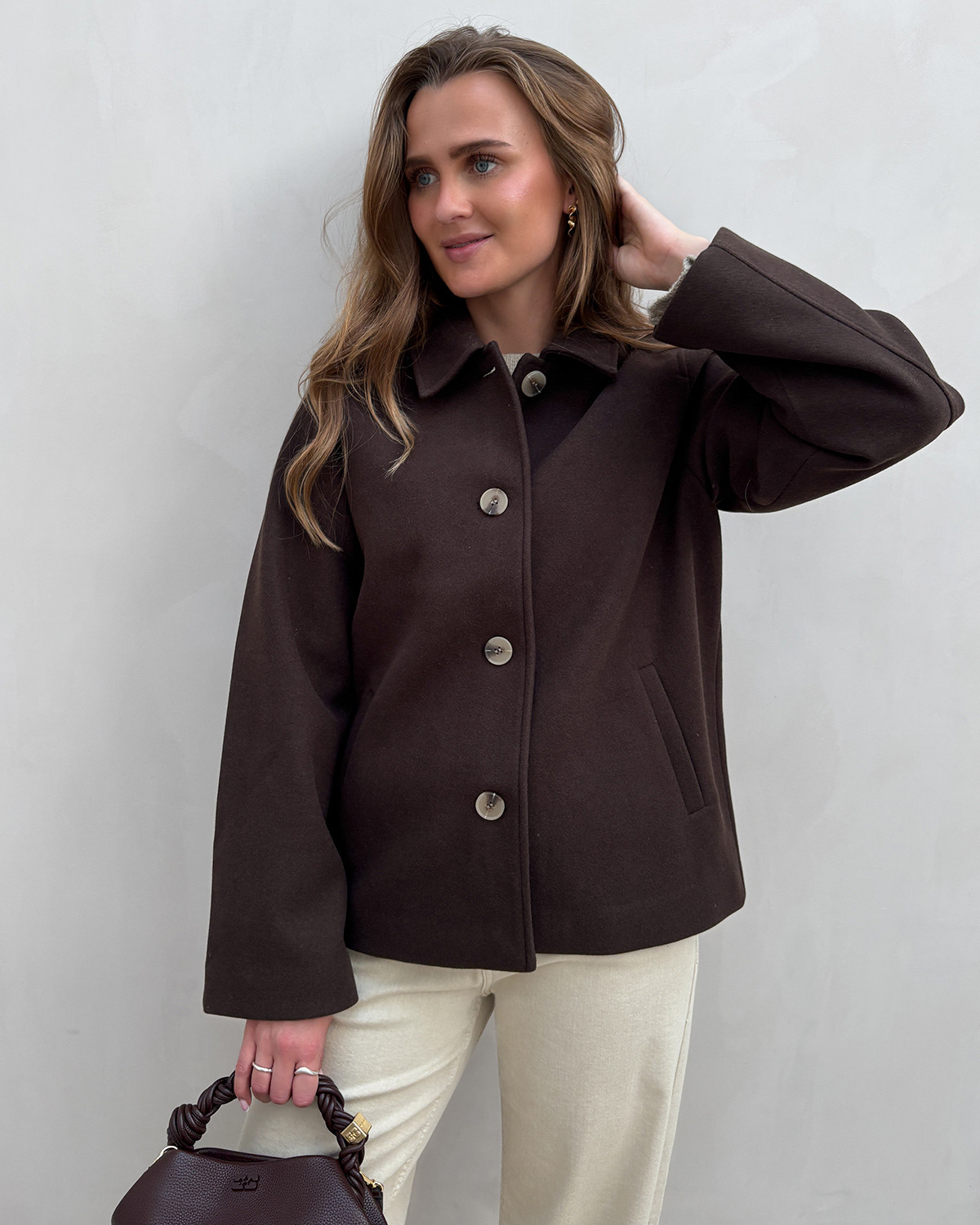 VILA Viclaudia Coffee Bean L/S Jacket - 40 - Brun