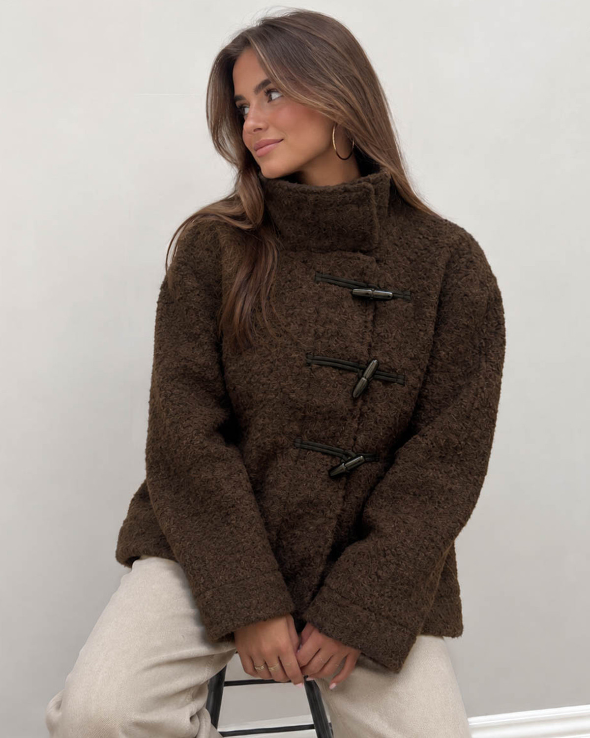 Pieces Pcannalisa Ganache Melange Jacket - Brun - M