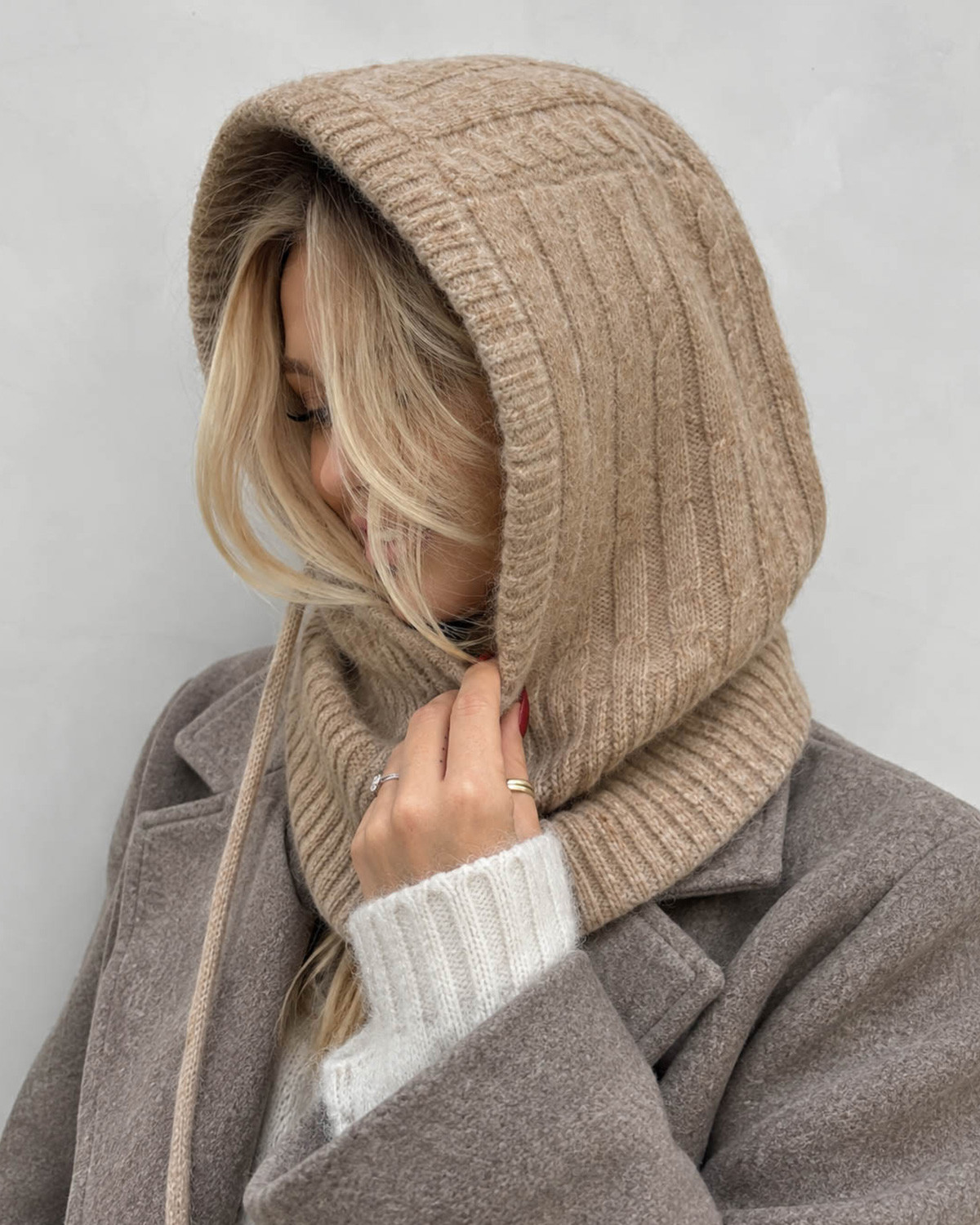 Pieces Pcnambi Incense Cable Balaclava - Brun - One Size