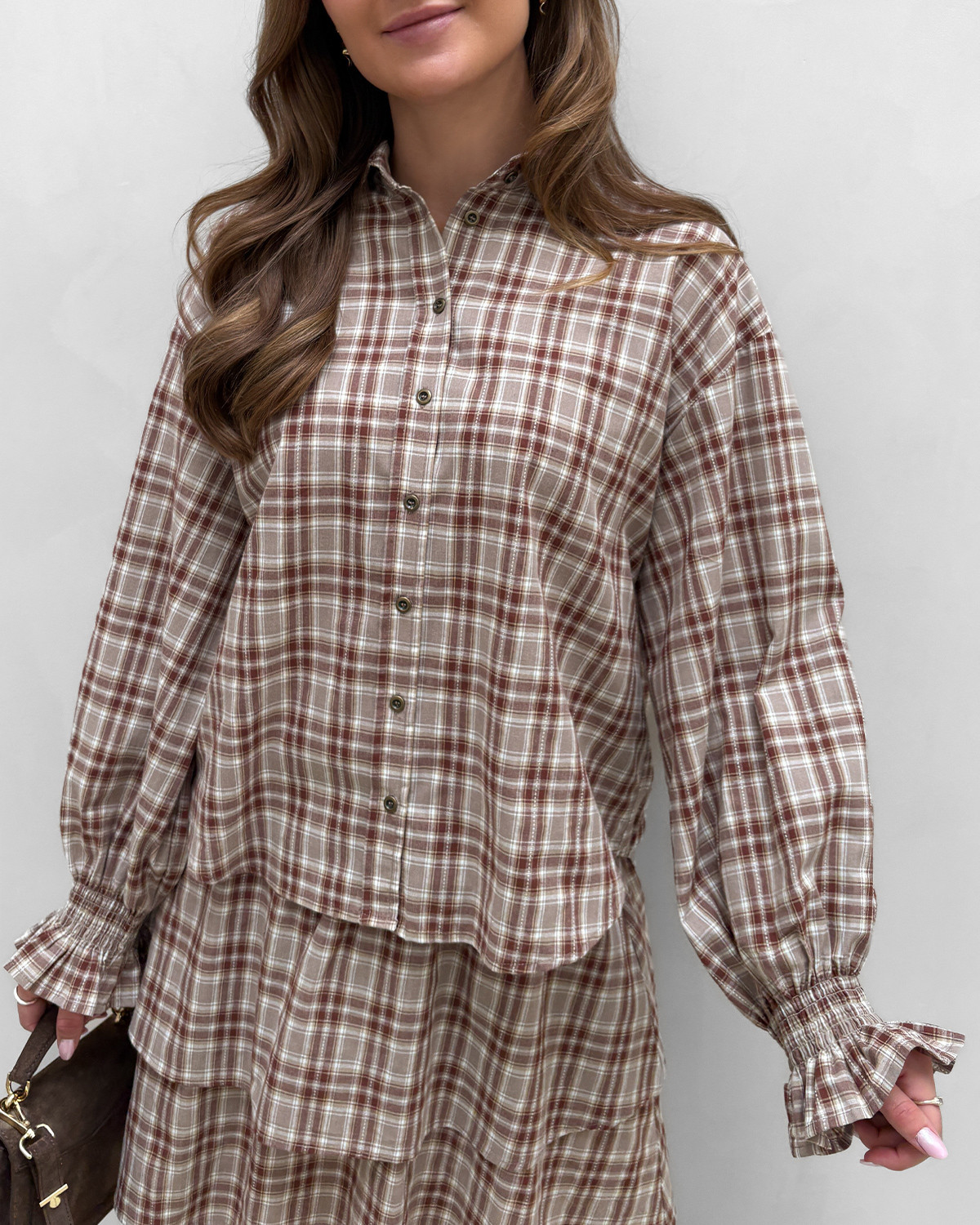 Grey Matter Selection Ccvictoria LS Check Shirt - XL - Brun