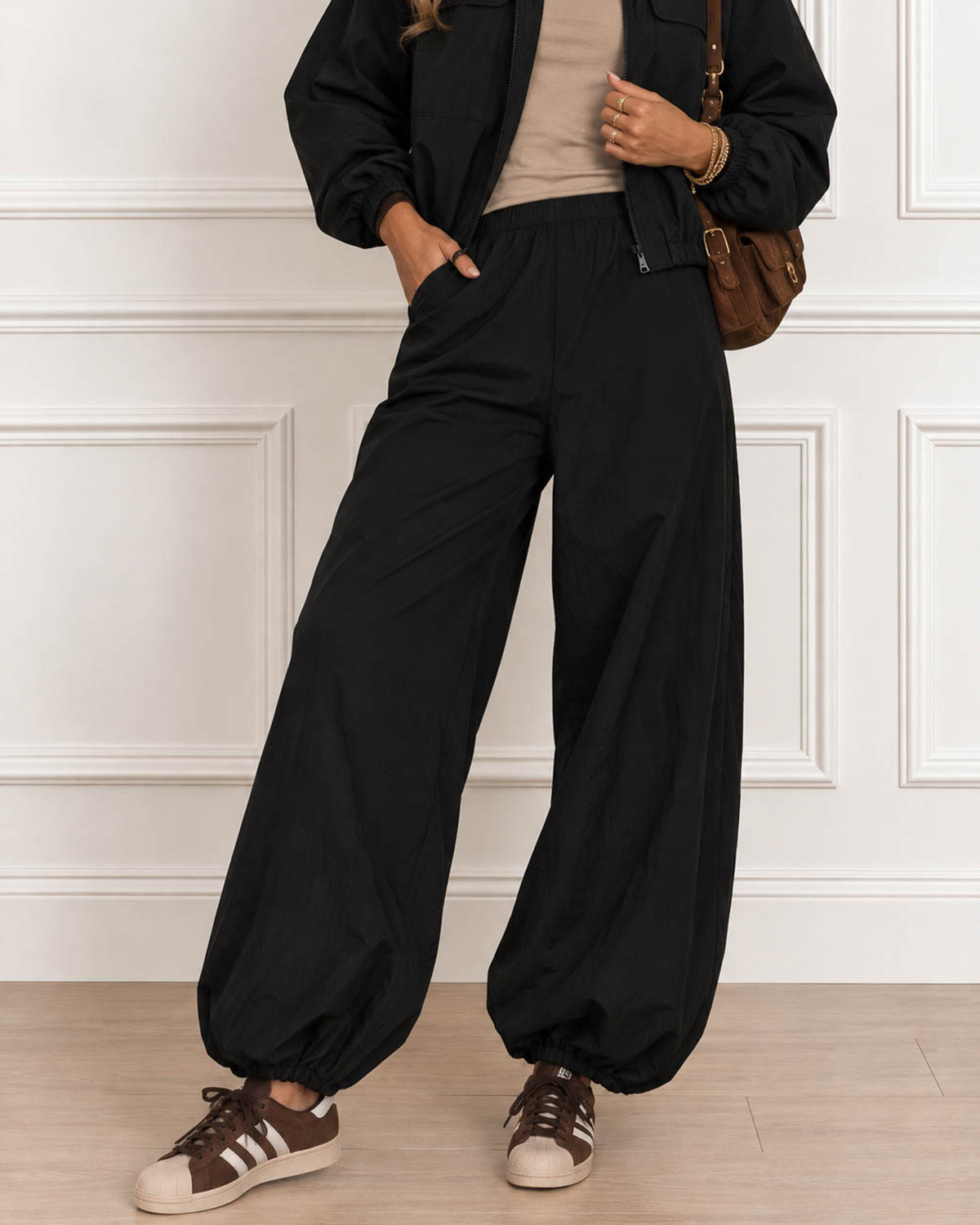 VILA Viselma Black Hw Balloon Pants - Sort - 36