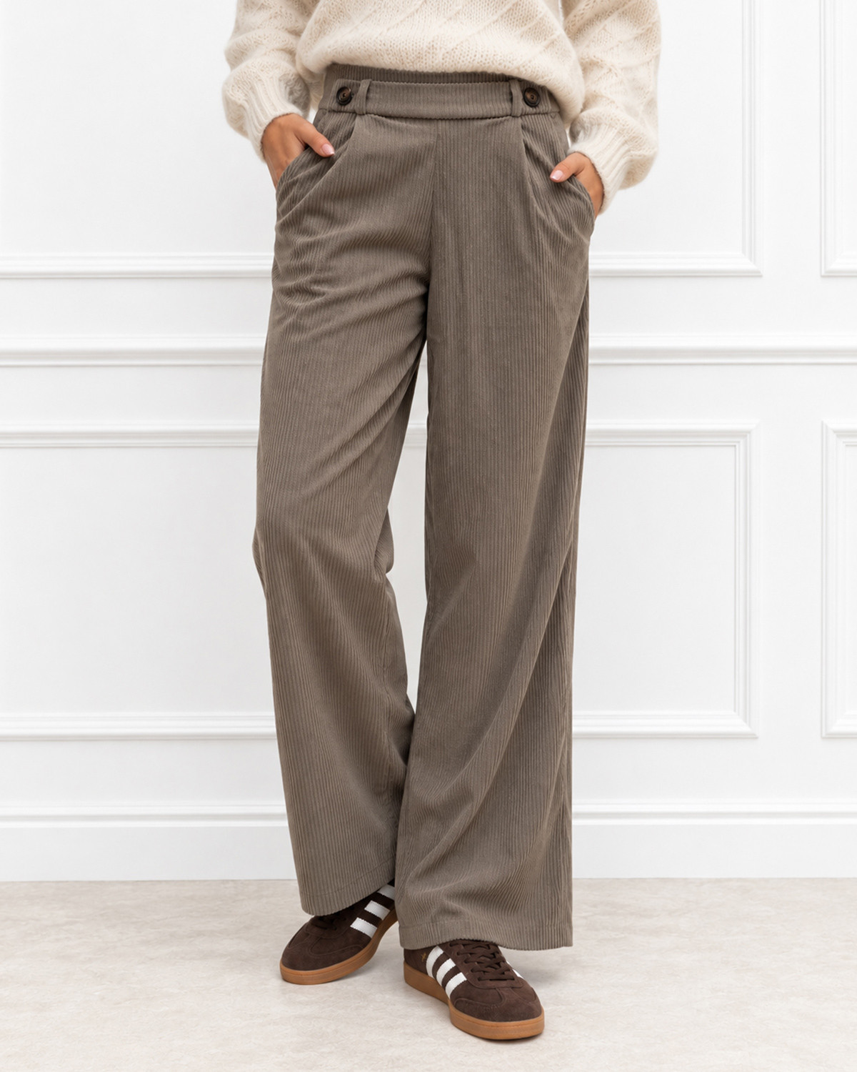 JDY Jdygeggo Falcon Cord Pant - Brun - XL