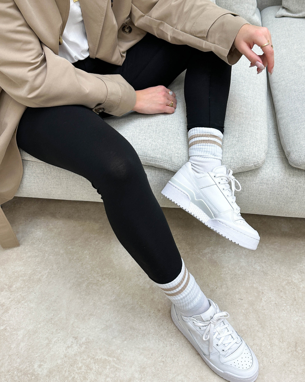 Pieces Pcedita Black Long Leggings - L - Sort