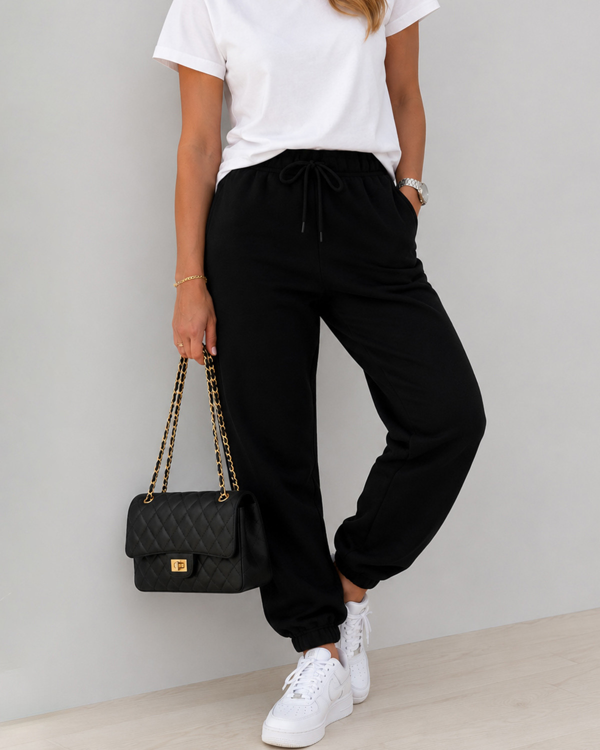Pieces Pcchilli Black Sweat Pants - XXL - Sort