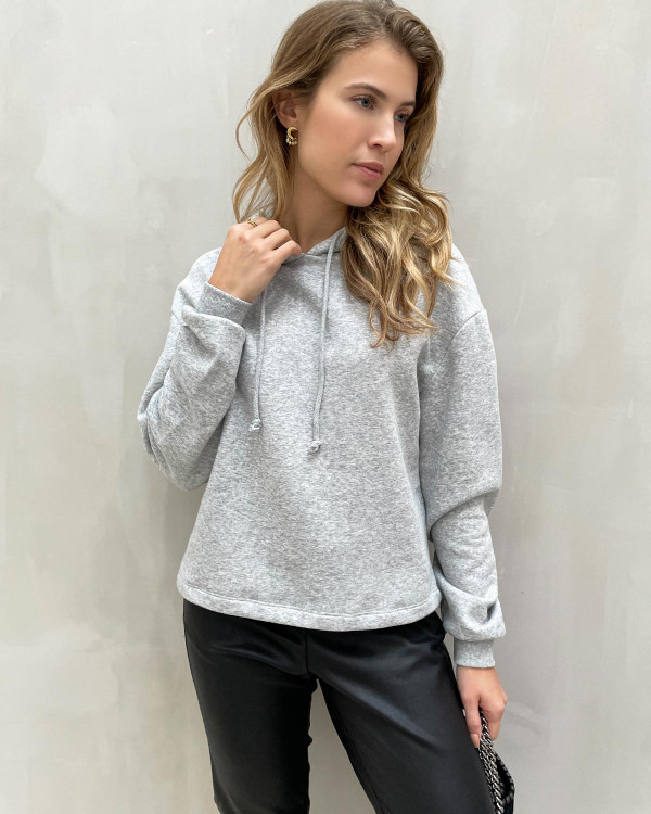 Pieces Pcchilli Grey Hoodie