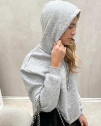 Sweat hoodie til damer i grå