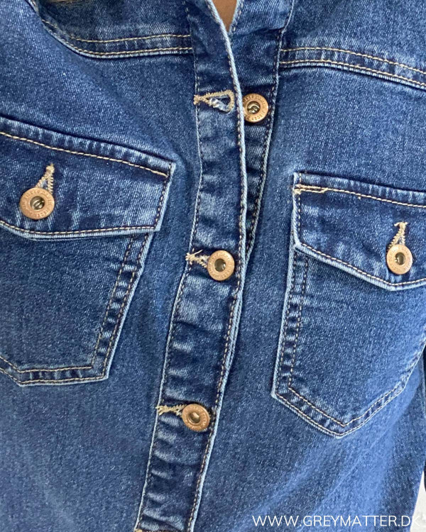 Pcperry Medium Blue Denim kjole