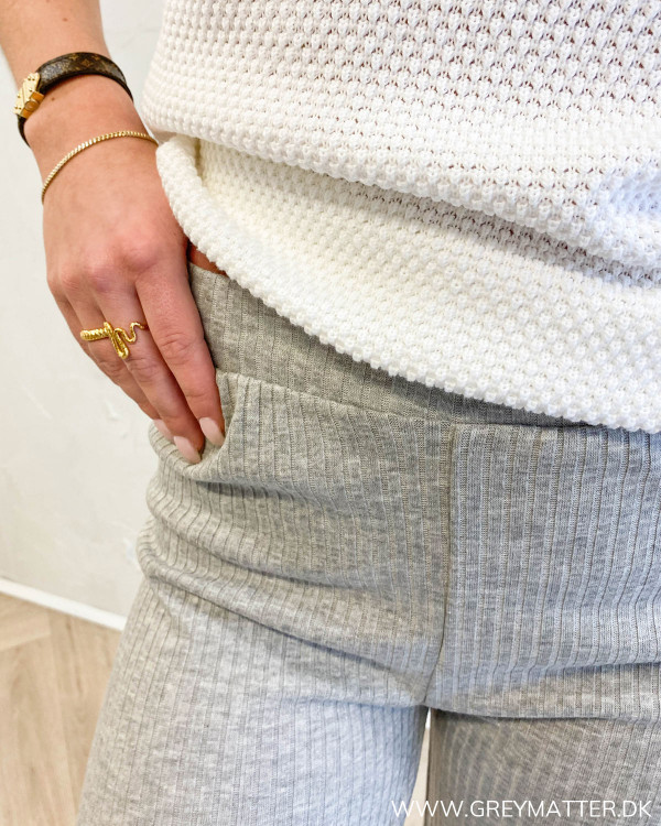 Pcmolly Light Grey Melange Pants
