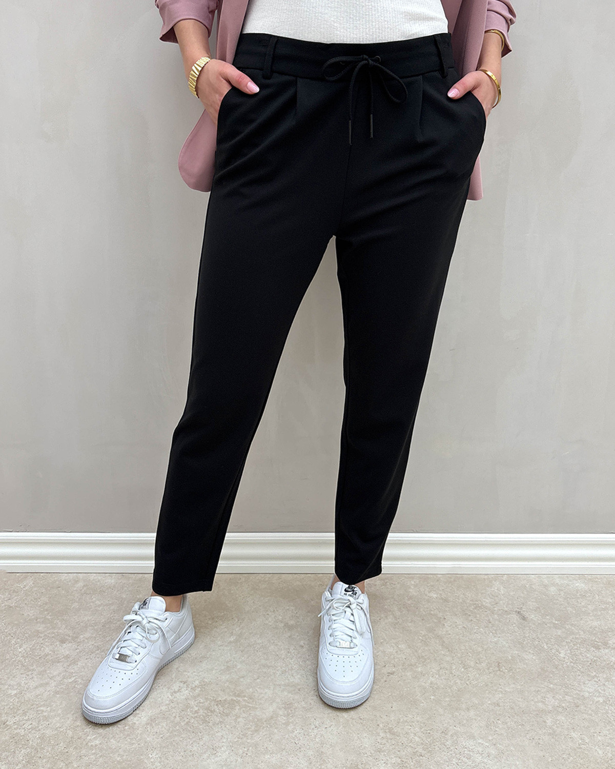 ONLY Onlpoptrash Easy Colour Black 32i Pants - S - Sort