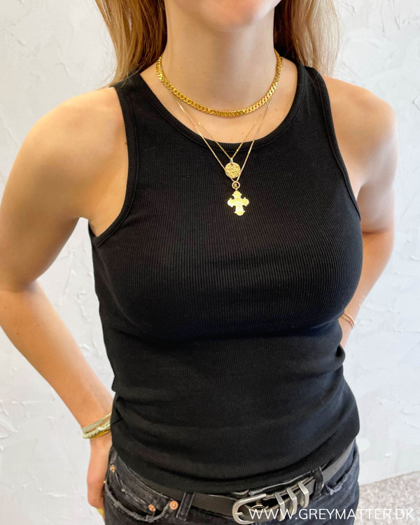 Onlkenya Black Life Rib Tank Top