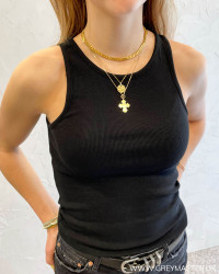 Onlkenya Black Life Rib Tank Top