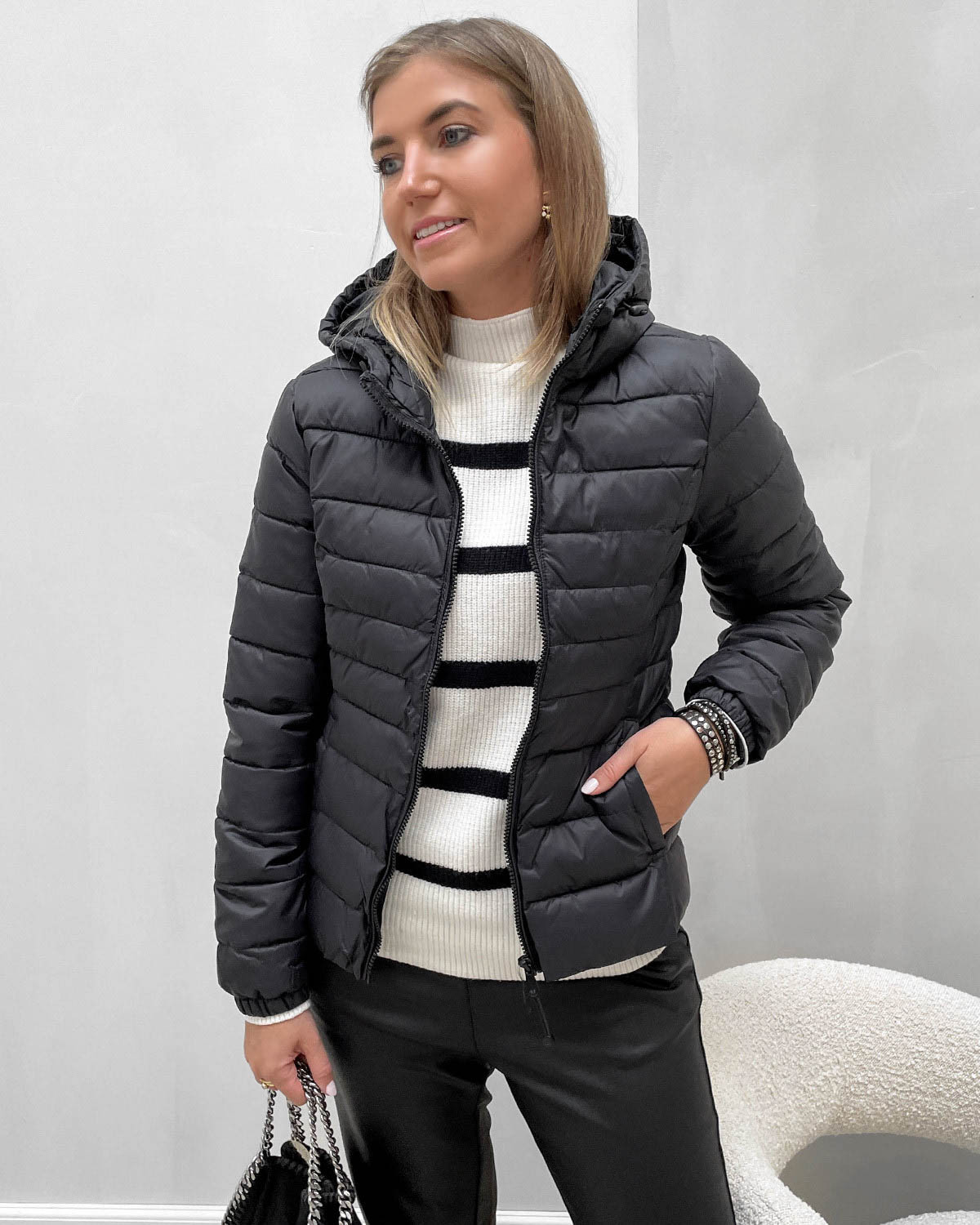 ONLY Onltahoe Black Hood Jacket - XS - Sort