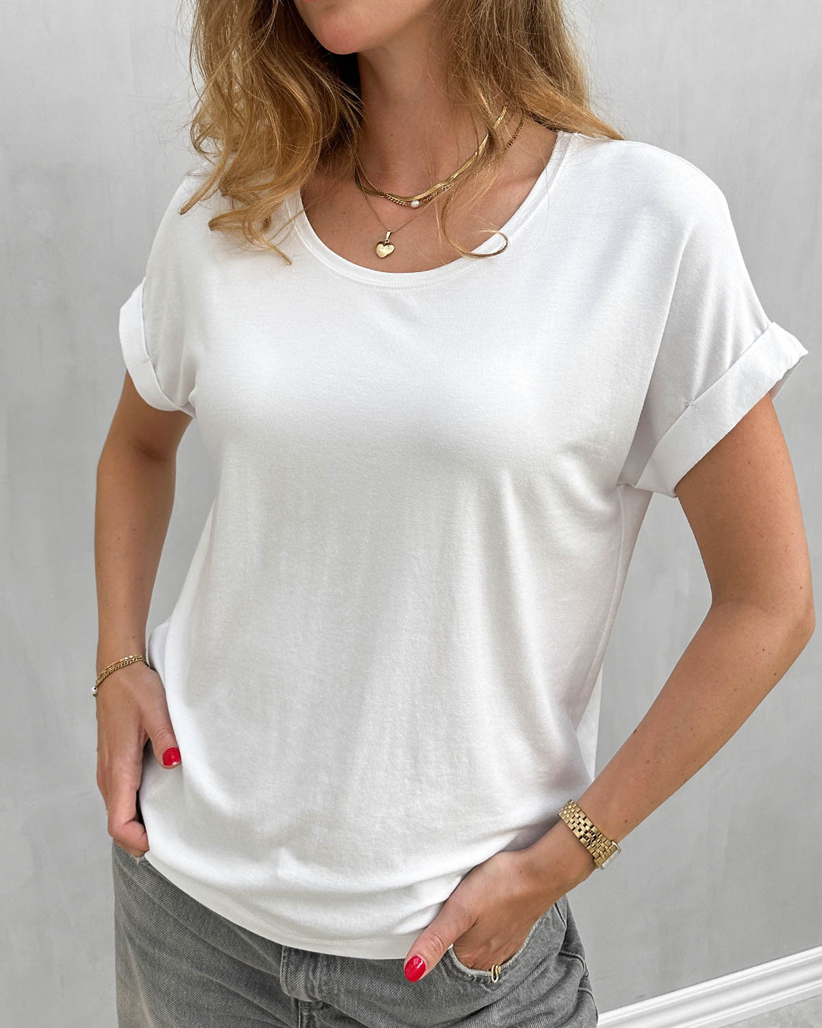 ONLY Onlmoster White S/S O-Neck Top - XL - Hvid