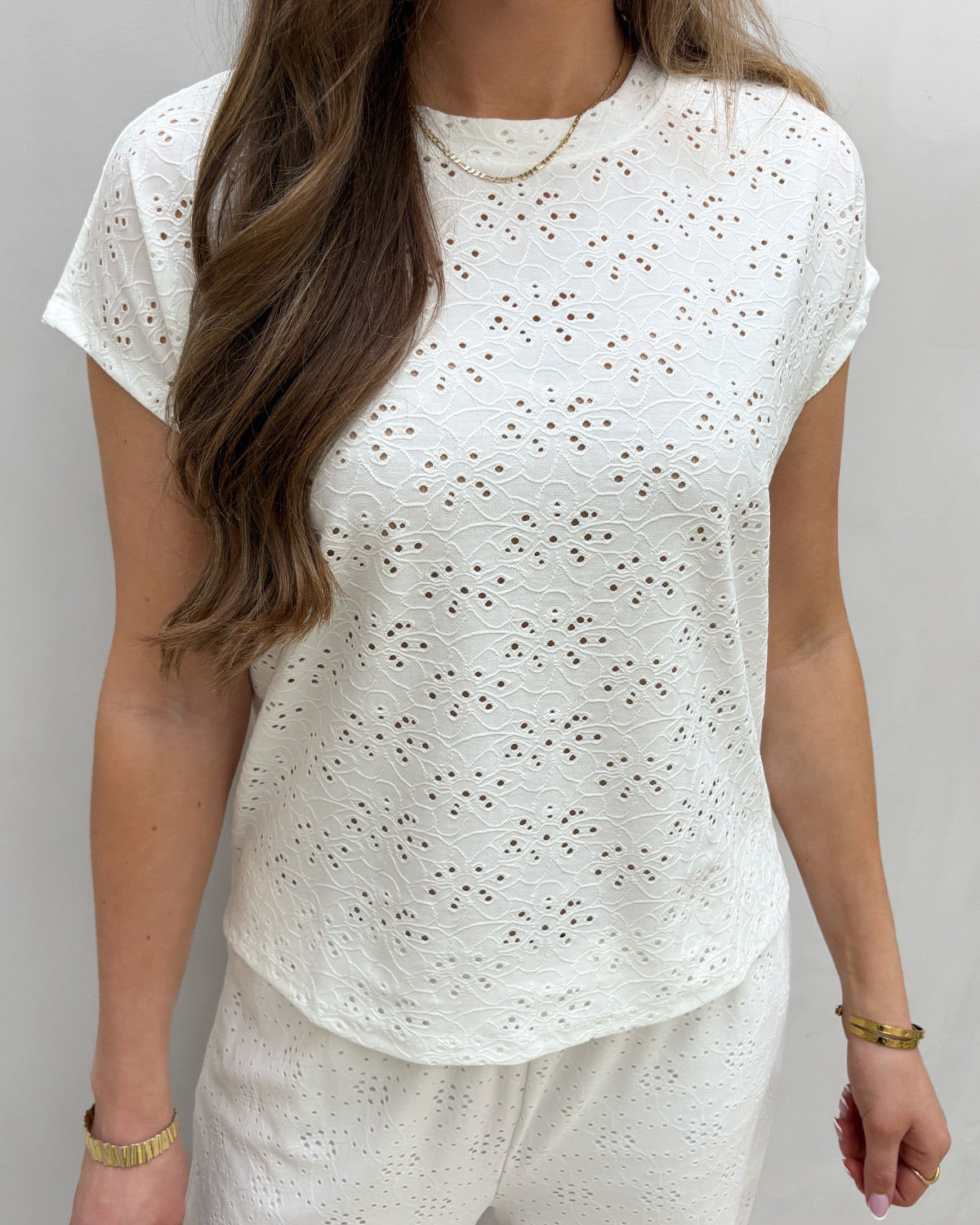 ONLY Onlsmilla Cloud Dancer S/S Top - L - Hvid