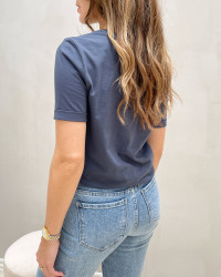 Pieces t-shirt til damer i smuk blå farve