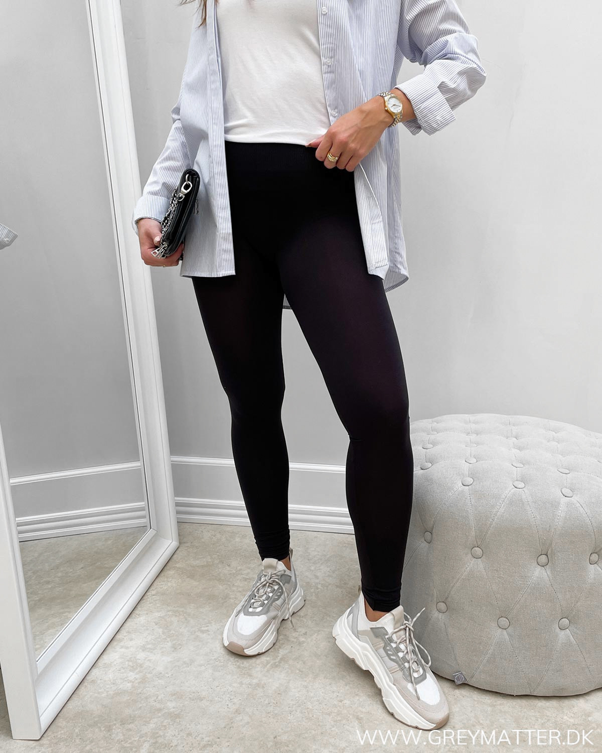 Pieces Pclondon Black Leggings - L/XL - Sort