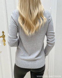 Viril Light Grey Melange O-Neck Knit