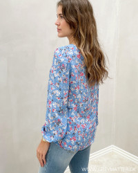 Viskose bluse med print til damer