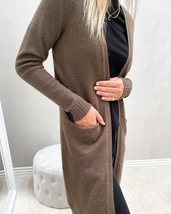 Lang cardigan til damer