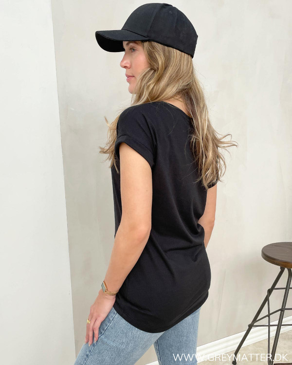 Dame t-shirt i sort fra Vila