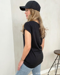 Dame t-shirt i sort fra Vila