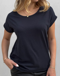 Navy blå t-shirt til damer fra Vila