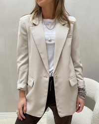 Onllana-Berry Pumice Stone L/S Ovs Blazer