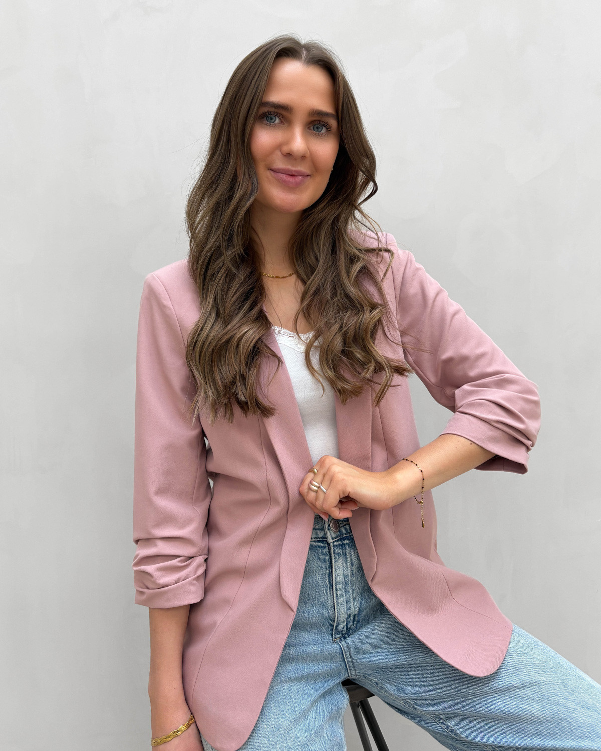Pieces Pcbosella Woodrose 3/4 Blazer - XS - Lyserød