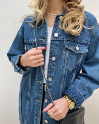 Cool denimjakke til damer i oversize design