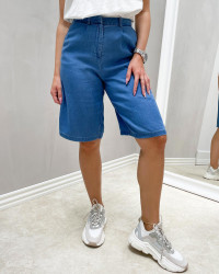 højtaljede shorts til damer i denim
