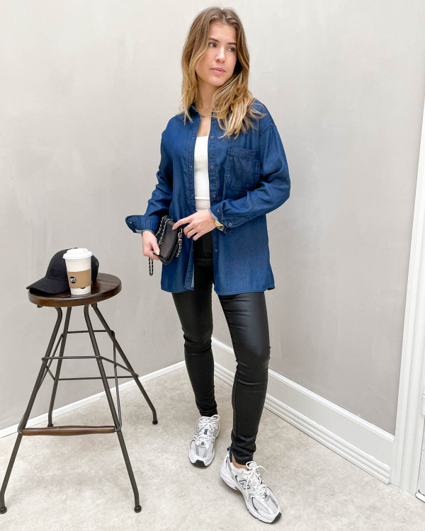 Denim skjorte til damer