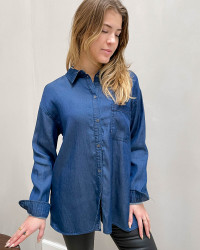 Skjorter til damer i mørk denim