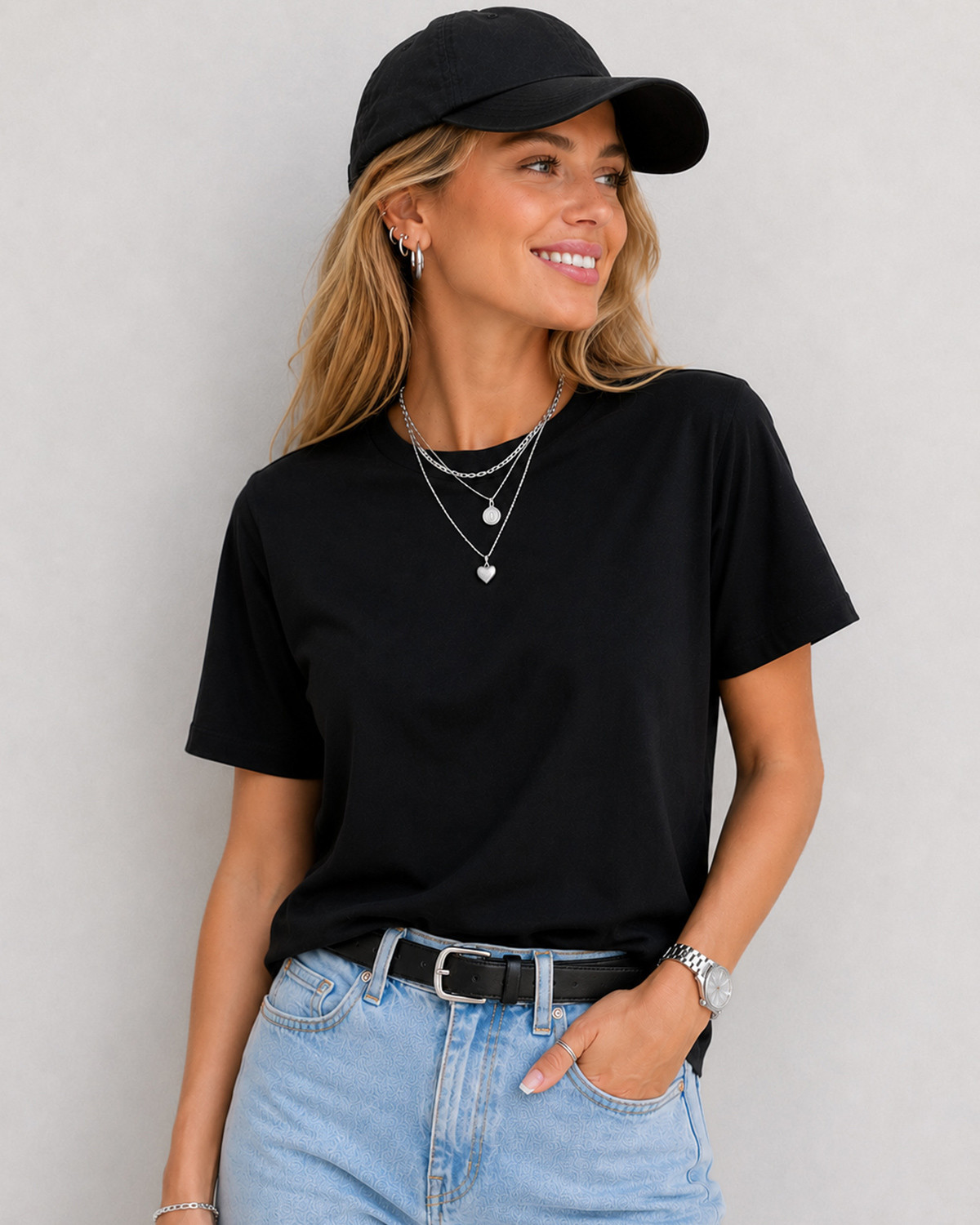 ONLY Onlonly Black S/S Tee - M - Sort