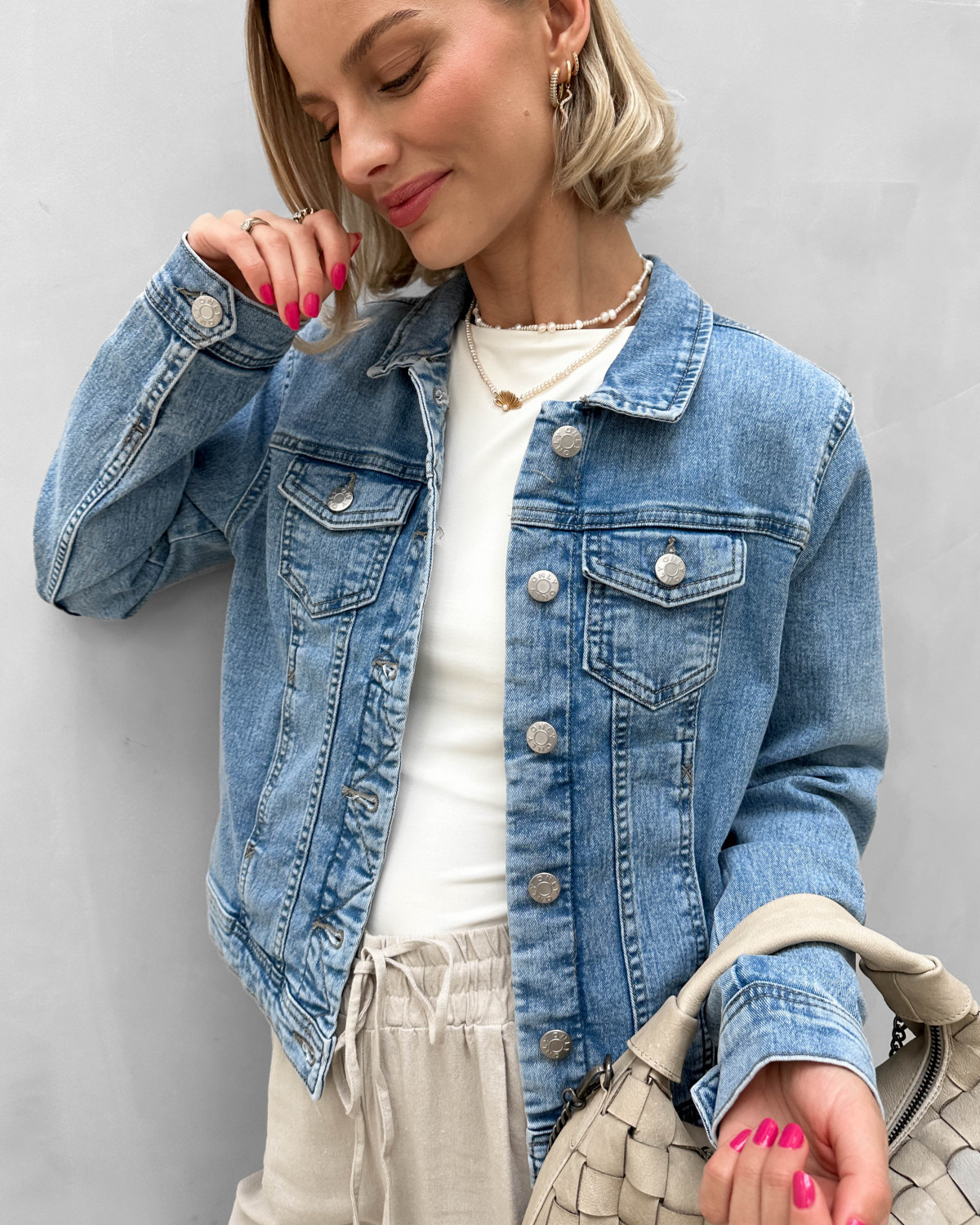 ONLY Onlwonder Light Blue Denim Jacket - XS - Blå